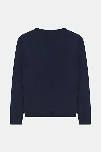 W Collection Dark Blue V-Neck Knitwear