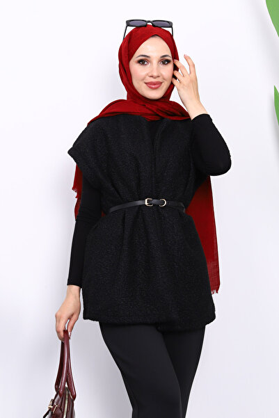 İmajButik Black Orchid Vest with Waist Belt