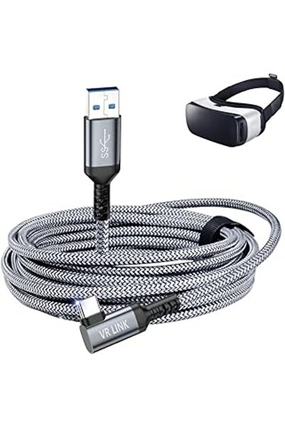 ELEPHANTBOAT 16ft (5m) VR Link Cable USB to USB-C 3.2 Gen1 for Meta Quest 1/2