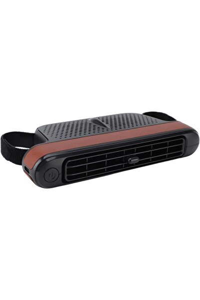 Generic Portable Car Fan, Dual Air Turbine, 3-Speed (Brown)