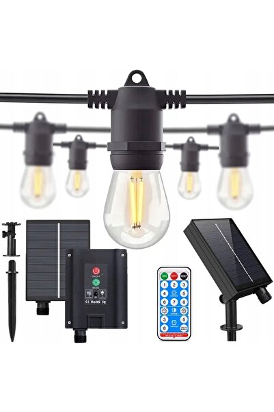 Other GIRLANDA OGRODOWA 10M LAMPKI OGRODOWE ŻARÓWKI SOLARNA WISZĄCE 20LED PILOT