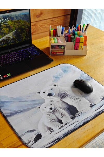 sgeteknoloji SGE TECHNOLOGY 55X45 CM POLAR BEAR ΑΝΤΙΟΛΙΣΘΗΤΙΚΗ ΒΑΣΗ SPEED SURFACE GAMING MOUSE PAD