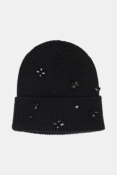 W Collection Stone-Embroidered Beret