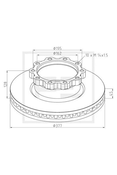 PE AUTOMOTIVE Disc Frana Fata Man M 2000 L