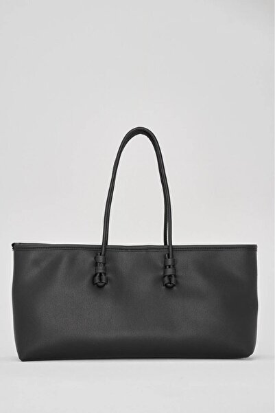 CANTACOMBINE Women's Long Tote Bag Black