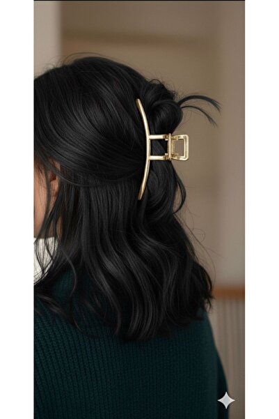 bettin tasarım Gold Color Bow Model Metal Women's Hairpin 11cm Elegant Hair C...