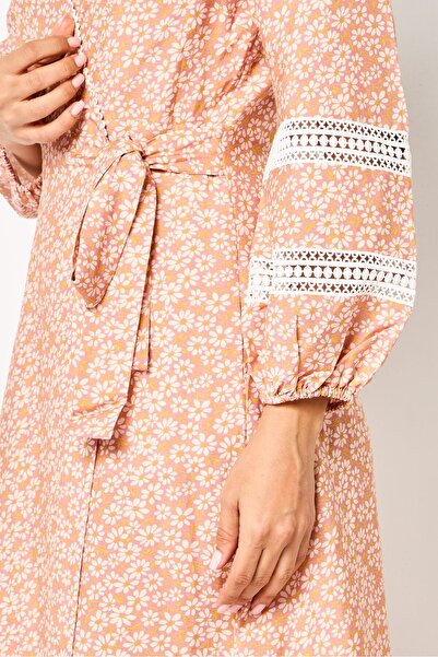 Maje Women Floral Wrap Dress, Multicolor