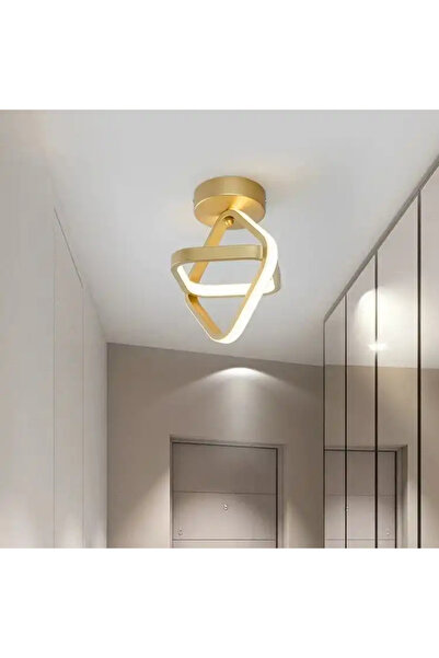 LED CONCEPT LED chandelier with three types of light, gold, square, 48W, 26x23x29cm