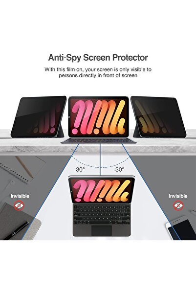 PROCASE واقي شاشة الخصوصية لجهاز iPad Mini (8.3 بوصة) من الزجاج المقوى - شفاف