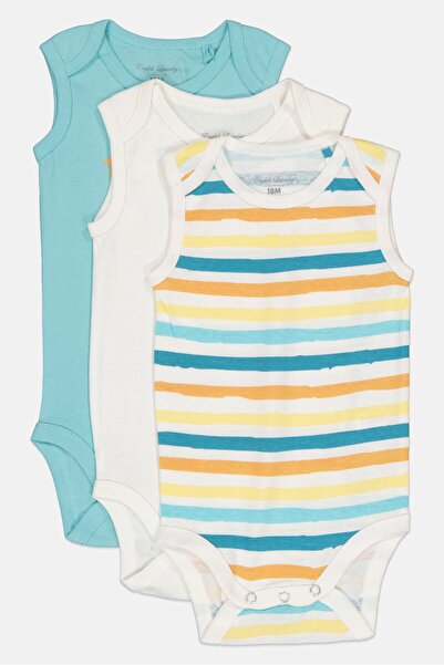 English Laundry طقم من 3 قطع ملابس داخلية بدون أكمام بطبعة جرافيكية للأولاد ا...