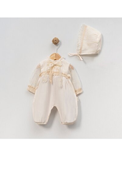 PARK BEBE Kiz 3-6-9-12 Months Lace Hat Jumpsuit Special Design