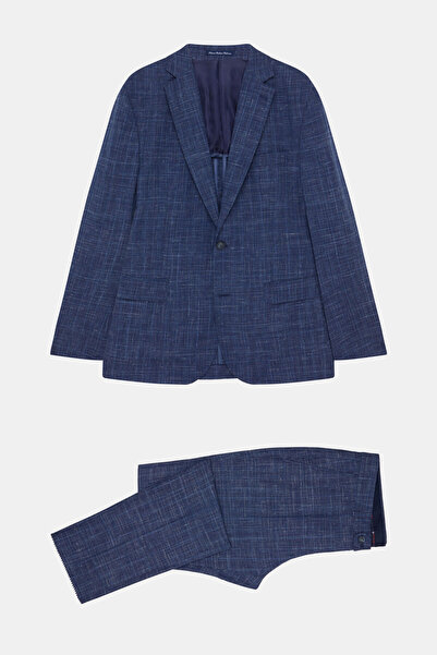 W Collection Dark Blue Buttoned Suit