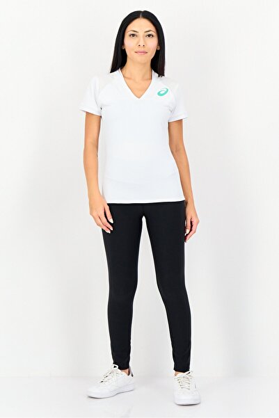 Asics Women Sportswear Fit Brand Logo Short Sleeve Tennis T-Shirt, White