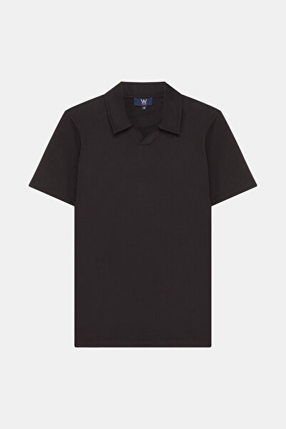 W Collection BLACK POLO NECK T-SHIRT
