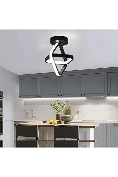 LED CONCEPT LED chandelier with three types of light, black, square, 48W, 26x23x29cm