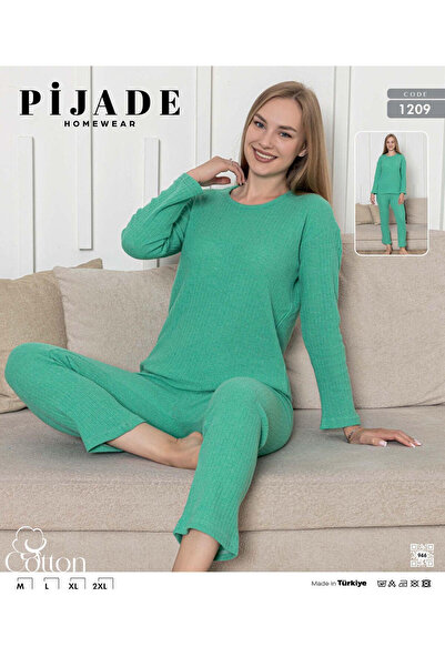 PİJADE HOMEWEAR Set de pijamale din bumbac cu mâneci lungi și groase de iarnă...