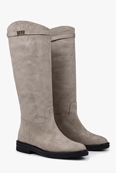 Shoeberry Γυναικείες μπότες Valen Beige Suede