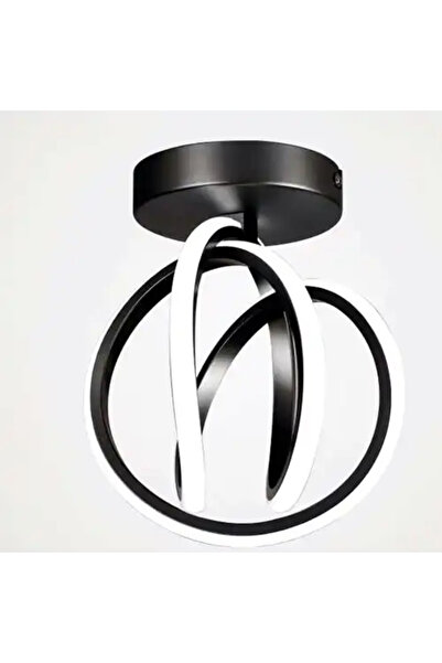 LED CONCEPT Lustra LED cu trei tipuri de lumina, neagra, rotunda, 28W, 25x25x...