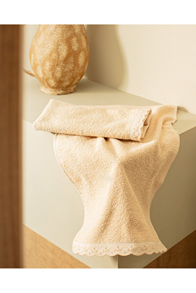 Madame Coco Angella 2-пакет 100% бавовняних рушників для рук - бежевий - 30x45 см