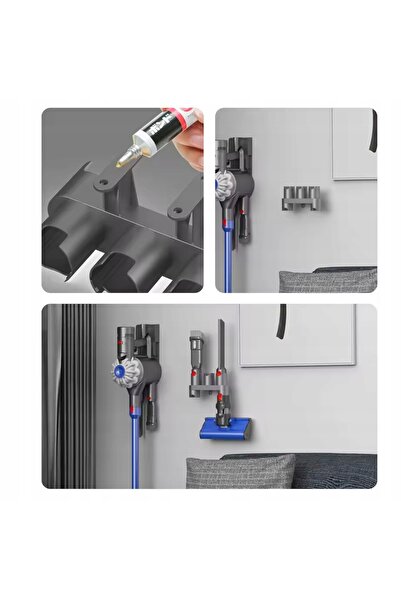 Other Uchwyt ścienny do ssawek Dyson V7 V8 V10 V11 V15 | Organizer 3 gniazda | Zestaw montażowy |