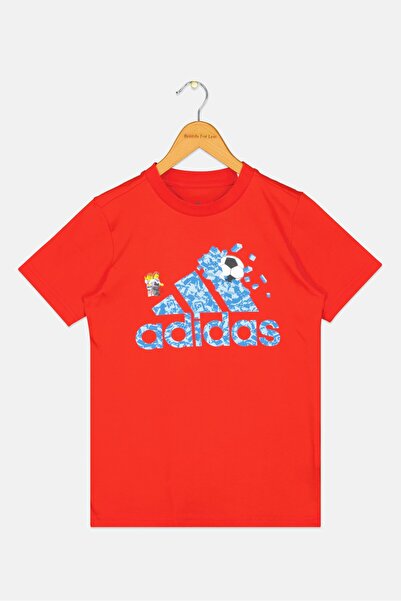 adidas x Lego Kids Boy Short Sleeve Outdoor T-shirt, Red