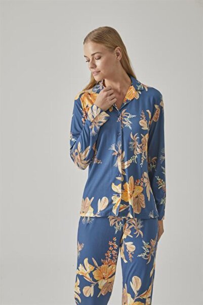 Relax Mode Kadın Gömlek Pijama Takım - 10772