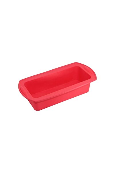 DELPI Silicone baking loaf pan for bread, pound cake, cozonac, pastries, 27 x 13 x 6.5 cm, Red