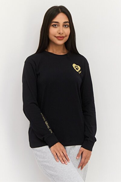 SKECHERS Women Sportswear Fit Long Sleeve Outdoor T-Shirt, Black