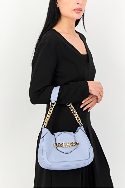 Michael Kors Women Brand Logo Shoulder Bag, Pale Blue