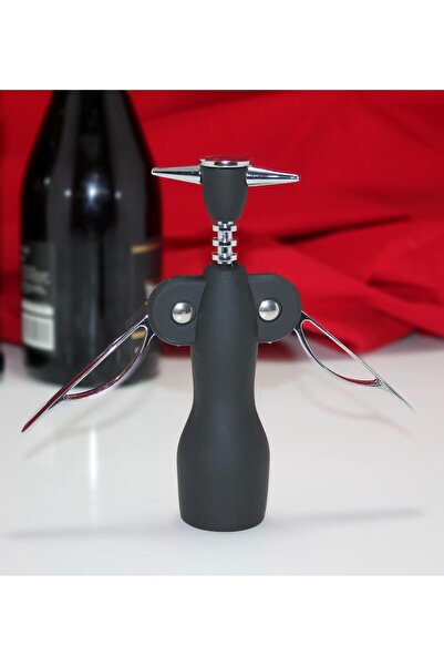 HİLALSHOP Stainless Steel Corkscrew Opener Black Wine Opener