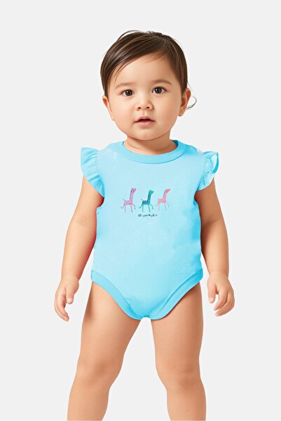 Hamleys Toddlers Girl 3 Pack Allover Print Short Sleeve Bodysuit, Multicolor