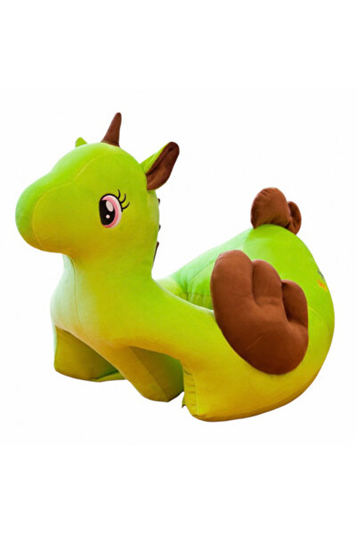 OEM Fotoliu pluș pentru bebeluși cu spătar și suport pentru picioare, Unicorn, 50 cm (FPS-23-verde)
