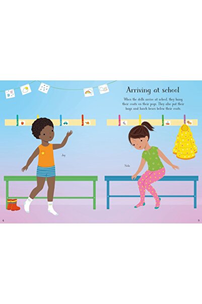 Usborne Little Sticker Dolly Dressing Going to School