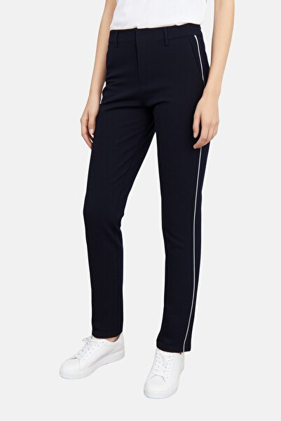 Reiko بنطلون نسائي بقصة سيجارة وساق مستقيمة، أزرق داكن