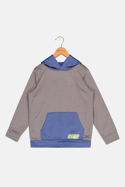 Carter's Kids Boy Hooded Long Sleeves Sweatshirt, Grey/Blue