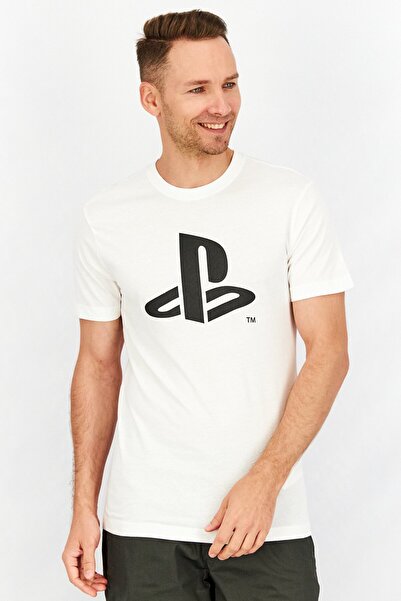 DIFUZED Men Crew Neck Short Sleeve Graphic T-Shirt, White