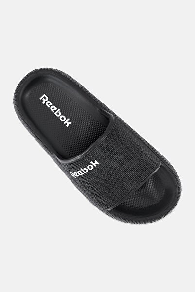 Reebok Men Brand Logo Slip On Slides, Black