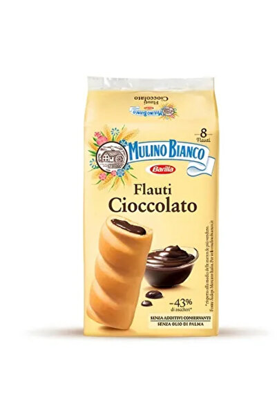 Mulino Bianco Prăjituri Flauti cu ciocolată, 8 bucăți