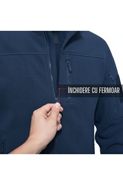Hipolar Tactical Polar Fleece Jacket, Dark Blue, Winter