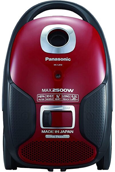 PANASONIC - 2500W 6L Made In Japan Canister Vacuum Cleaner - MCCJ919, Red