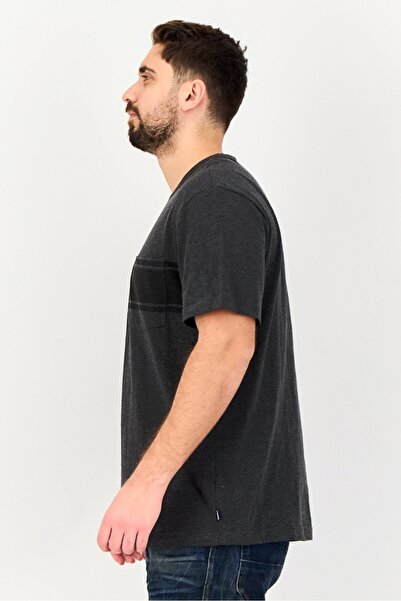 Chaps Men Crew Neck Short Sleeve Heather T-Shirt, Dark Grey