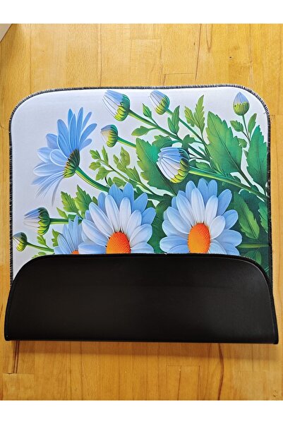 sgeteknoloji Sge Technology 55X45 cm White Daisies Anti-Slip Base Speed Surface Gamer Mouse Pad Gaming Pad