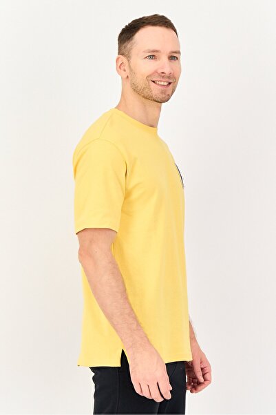 Puma Men Sportswear Fit Short Sleeve Outdoor T Shirt, Yellow