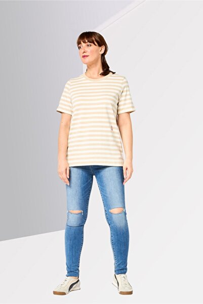 G-STAR RAW Women Crew Neck Short Sleeve Stripe T-Shirt, Multicolor