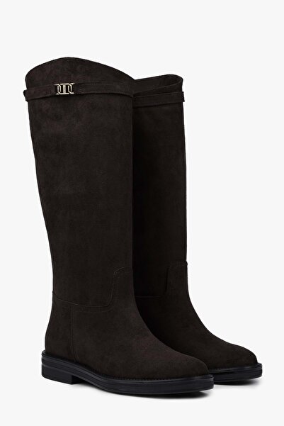 Shoeberry Γυναικείες μπότες Valen Bitter Brown Suede