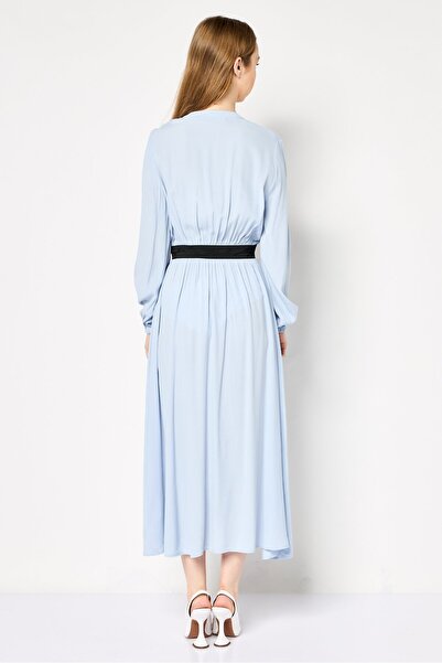 Karl Lagerfeld Women Solid Shirt Dress, Ash Blue