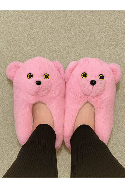 ALB TERLİK AYAKKABI SAN. TİC. LTD. ŞTİ. Cute Bear Slippers - Plush, Women'S, Unisex & Men's House Slippers, Soft Winter House Slippers