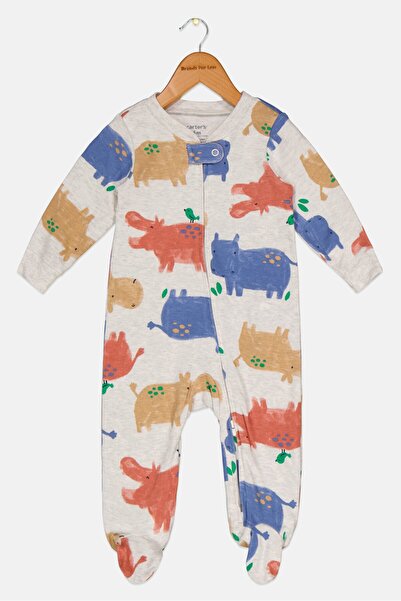 Carter's Toddlers Boy Graphic Printed Bodysuit, Grey Combo