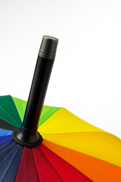 Silmarillion Büyük Boy 1. Sınıf 16 Telli Bastonlu Siyah Şemsiye 12 Telli Bastonlu Gökkuşağı Şemsiye Yağmur Kış