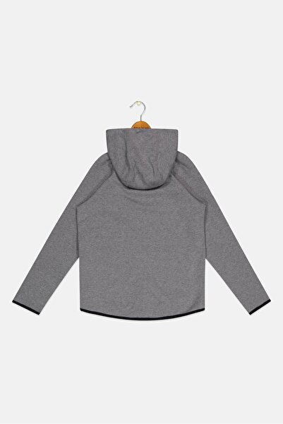GAP Kids Boy Long Sleeve Brand Logo Hoodie, Grey